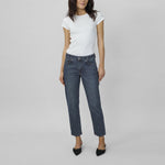 MY ESSENTIAL WARDROBE The Mommy High Tapered in Dark Blue