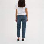 MY ESSENTIAL WARDROBE The Mommy High Tapered in Dark Blue