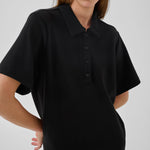 MY ESSENTIAL WARDROBE MWHelle Polo Long Dress in Black