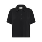 MY ESSENTIAL WARDROBE MWHelle Polo Tee in Black