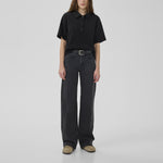 MY ESSENTIAL WARDROBE MWHelle Polo Tee in Black