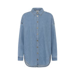 MY ESSENTIAL WARDROBE MWSunna 115 Boxy Shirt in Medium Blue