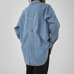 MY ESSENTIAL WARDROBE MWSunna 115 Boxy Shirt in Medium Blue