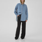 MY ESSENTIAL WARDROBE MWSunna 115 Boxy Shirt in Medium Blue