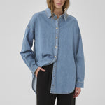 MY ESSENTIAL WARDROBE MWSunna 115 Boxy Shirt in Medium Blue