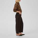 MY ESSENTIAL WARDROBE MWLance 188 High Barrel Leg Jeans in Dark Brown