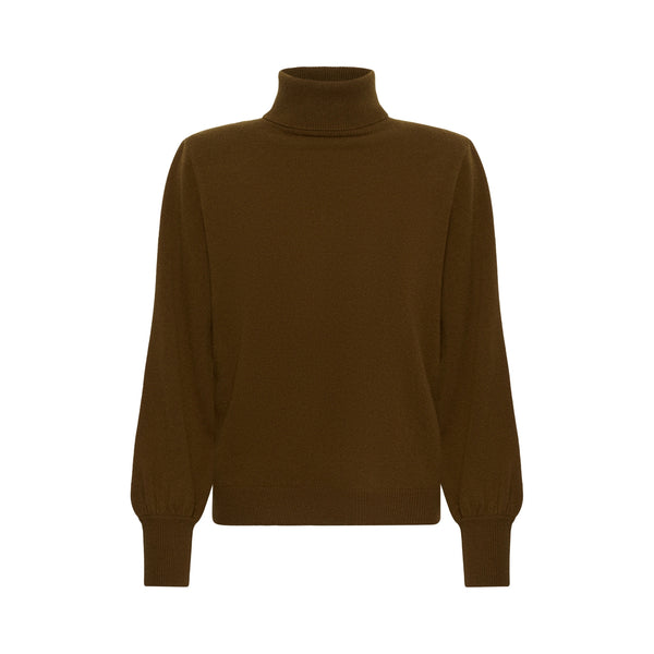 MY ESSENTIAL WARDROBE MWJola Rollneck Wool Jumper in Bison