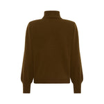 MY ESSENTIAL WARDROBE MWJola Rollneck Wool Jumper in Bison