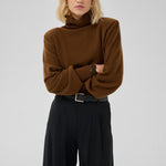 MY ESSENTIAL WARDROBE MWJola Rollneck Wool Jumper in Bison