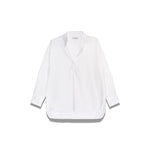 MILLA V Neck Collar Blouse in White