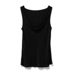 SILK95FIVE Paris Cowl Neck Top in Noir