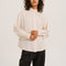 SACRECOEUR Soline Baby Corduroy Velvet Blouse in Ecru