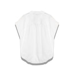 MILLA Short Sleeve Drawstring Shirt in White