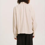 SACRECOEUR Soline Baby Corduroy Velvet Blouse in Ecru