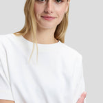LEE Short Sleeve Cropped T Shirt in Bright White