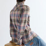 WRANGLER Western Check Shirt in Soft Brown
