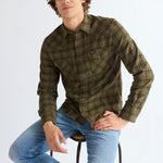 WRANGLER Western Check Shirt in Olive Night