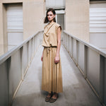 MILLA Sleeveless Cropped Top in Gold