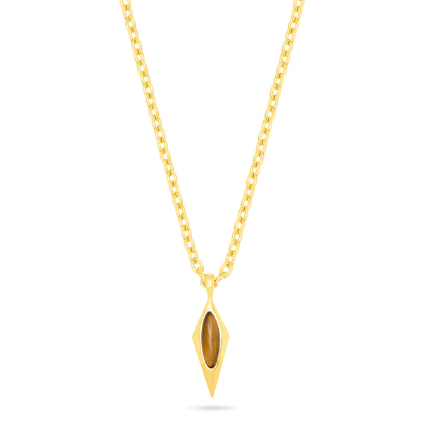 TALIS CHAINS Oval Kite Pendant Necklace in Tigers Eye