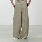 ALYSI Striped Trousers in Sage