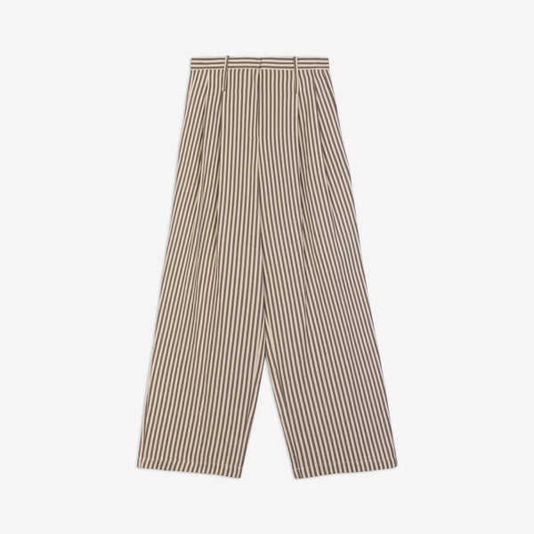 ALYSI Striped Trousers in Sage