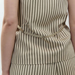 ALYSI Striped Waistcoat in Sage