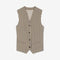 ALYSI Striped Waistcoat in Sage
