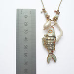 PHILIPPA KUNISCH L Fish Necklace in White