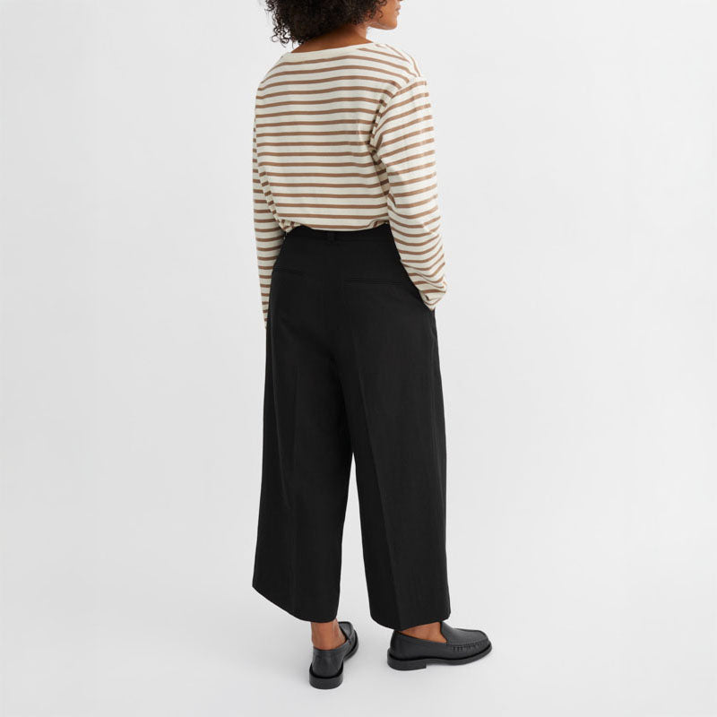 SKALL Loui Oversized Blouse in Light Brown/White Stripe