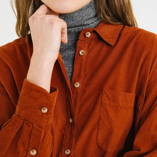 SACRECOEUR Rupine Oversized Shirt in Java