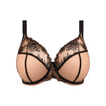 ELOMI Teagan Underwire Plunge Bra in Cafe Au Lait