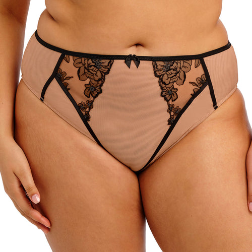 ELOMI Teagan High Leg Brief in Cafe Au Lait