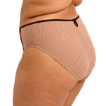 ELOMI Teagan High Leg Brief in Cafe Au Lait