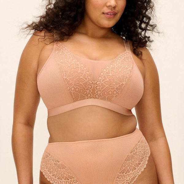 ELOMI Tiernie Non Wired Bralette  in Sahara