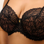 ELOMI Carena Underwired Balconette Bra in Black