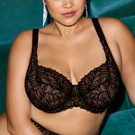 ELOMI Carena Underwired Balconette Bra in Black