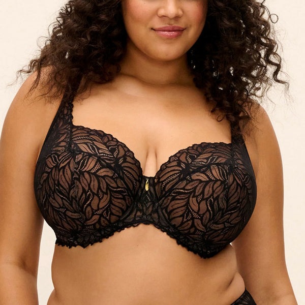 ELOMI Carena Underwired Balconette Bra in Black