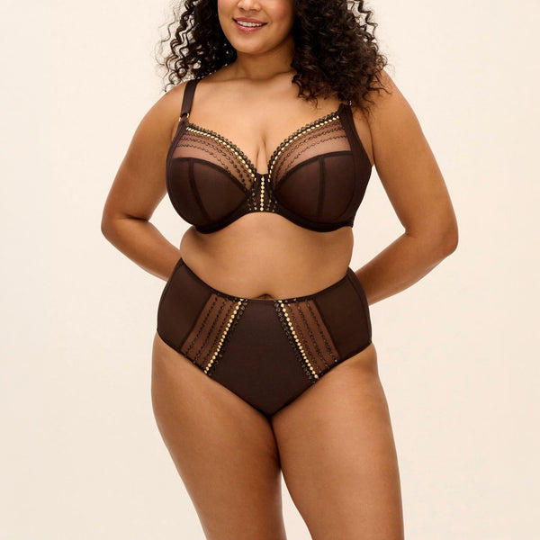 ELOMI Matilda Underwired Plunge Bra in Gold Rush