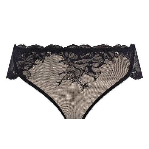 WACOAL Vivid Attraction High Leg Brief in Black