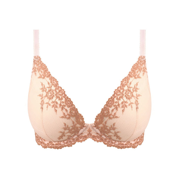 WACOAL Embrace Lace Plunge Bra in Angel Wing/Rose Dust