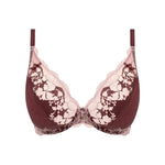 WACOAL Modern Affair Underwired Plunge Bra in Rose Brown/Cradle Pink