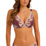 WACOAL Modern Affair Underwired Plunge Bra in Rose Brown/Cradle Pink
