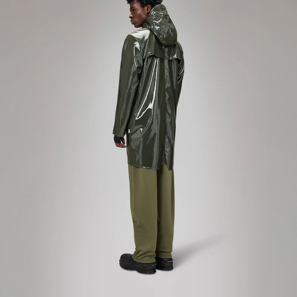 RAINS Long Jacket W3 in Swamp