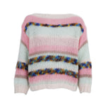BLACK COLOUR Minty Striped Jumper in Minty Rose