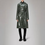 RAINS A-Line Longer W Jacket W3 in Swamp