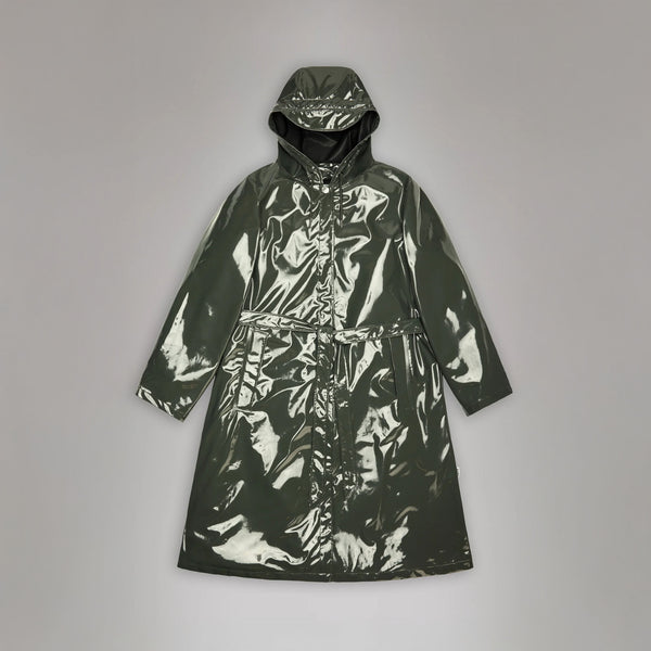 RAINS A-Line Longer W Jacket W3 in Swamp