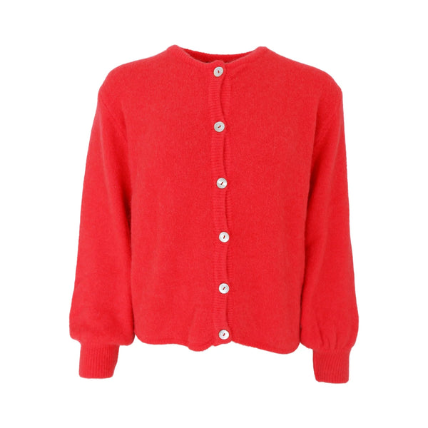 BLACK COLOUR BCBella Knit Cardigan in Coral Red