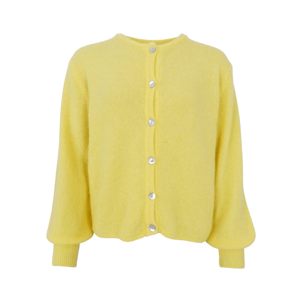 BLACK COLOUR BCBella Knit Cardigan in Lemon
