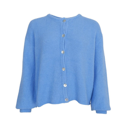 BLACK COLOUR Bella Knit Cardigan in Sky Blue