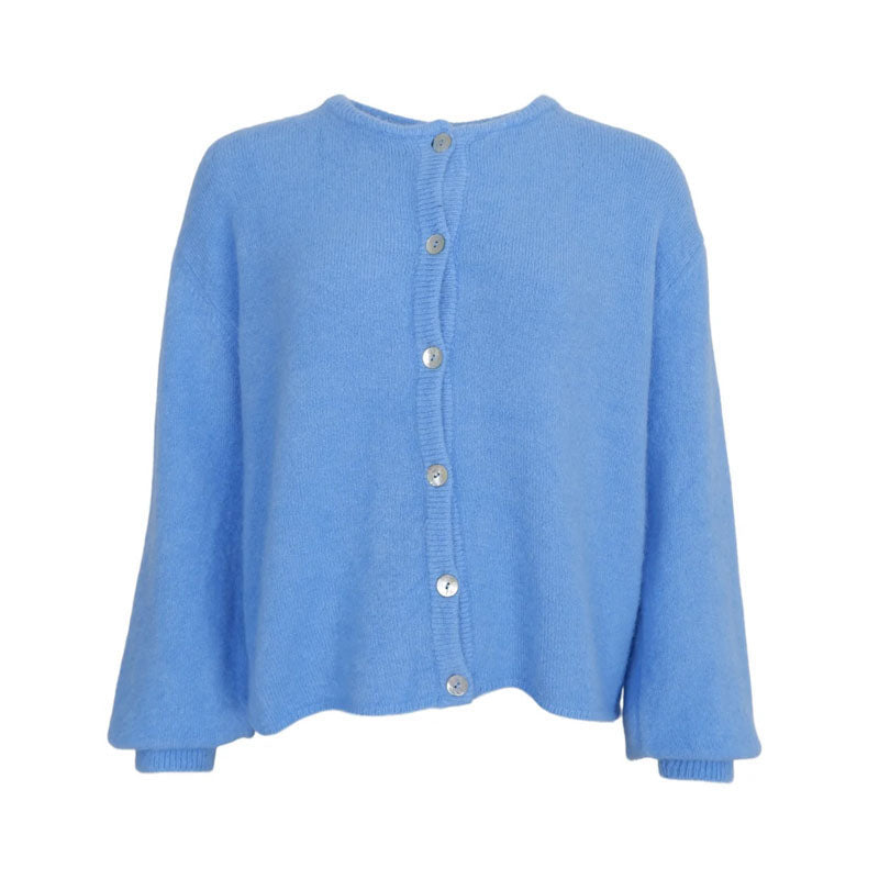 BLACK COLOUR Bella Knit Cardigan in Sky Blue